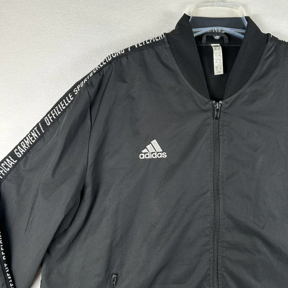 Adidas Jacket Mens 2XL Vetement Tape Sleeve Full Zip Track Athletic DP2881 FLAW